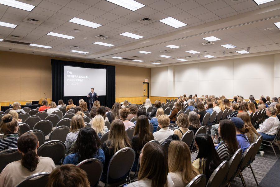 Ryan Vet speaking to a room