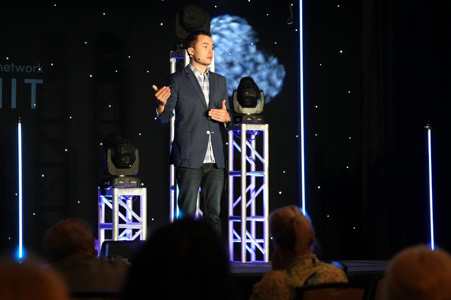 Ryan Vet speaking to a room